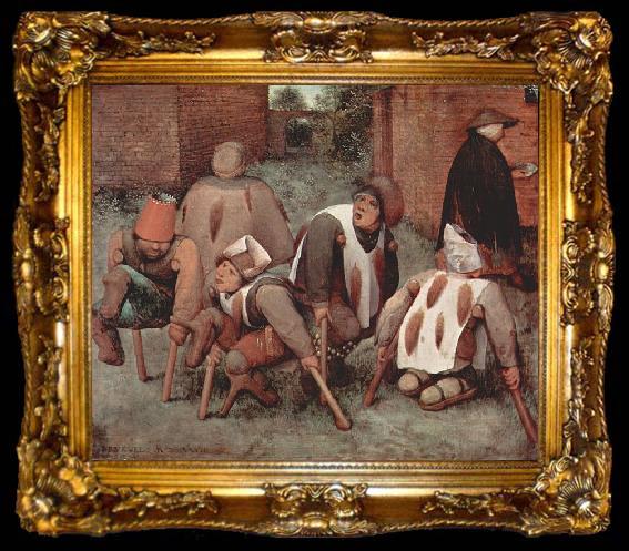 framed  Pieter Bruegel the Elder Die Kruppel, ta009-2